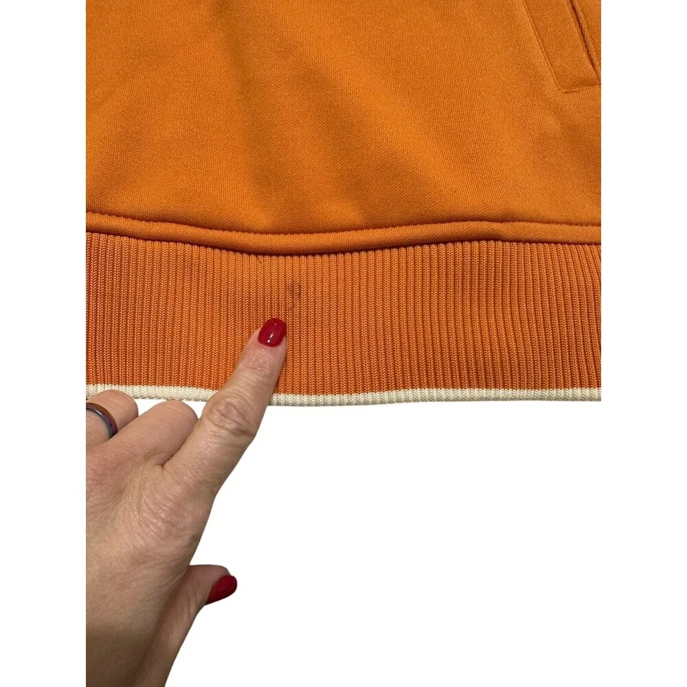 Vintage ENYCE Track‎ Jacket Size 3XL Full Zip Up Mock Neck Graphic Orange #W3-4